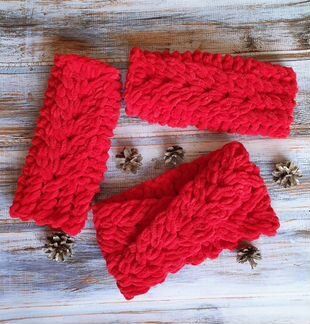 Митенки, повязка-чалма