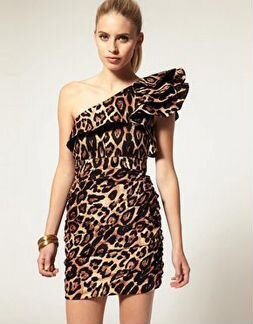 Шикарное коктейльной леопардовое платье 42 р