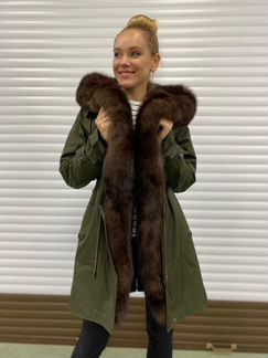 Парка с натуральным мехом