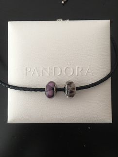 Шармы Pandora серебро, оригинал, мурано, паве