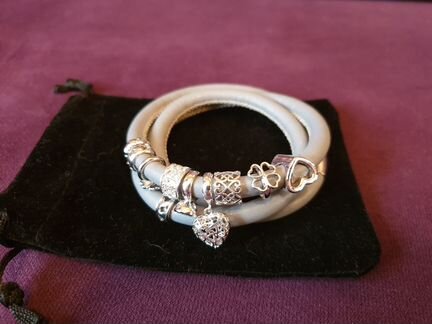 Браслет с шармами Umode из натуральной кожи