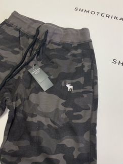 Abercrombie Fitch джогеры серый камуфляж, Новые