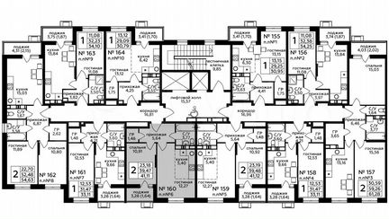 2-к квартира, 41.1 м², 17/17 эт.