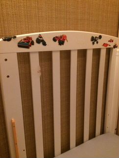 Кроватка детская белая + матрас