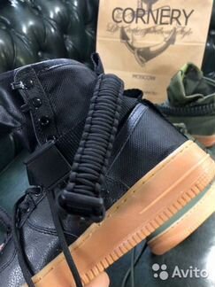 Высокие теплые кеды Nike Air Force на зиму