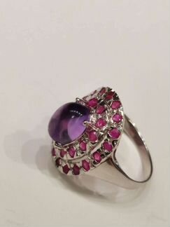 Серебряное кольцо с аметистом