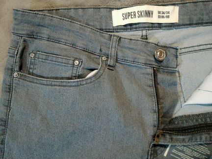 Джинсы New Look super skinny. 34/34. Новые