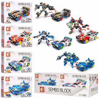Конструктор Sembo Block 2 в 1 робот+ машинка