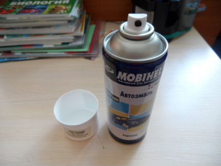 Баллон с автоэмалью металлик mobihel 520 мл