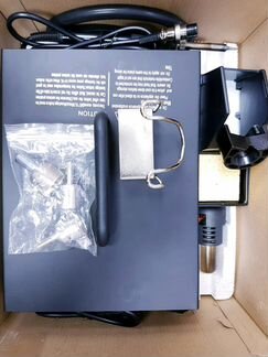 Компрессорная паяльная станция с феном и паяльник