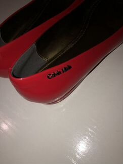 Балетки туфли Calvin Klein красные