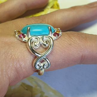 Серебряное кольцо с бирюзой