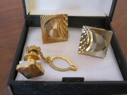 Запонки и булавка для галстука Monarch, винтажные