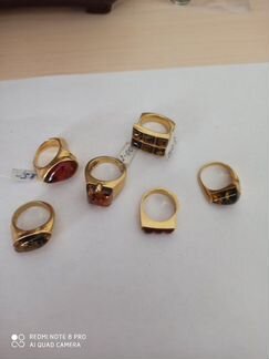 Перстни и кольца янтарь в серебре