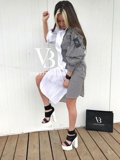 Удлиненная рубашка арт. 18063