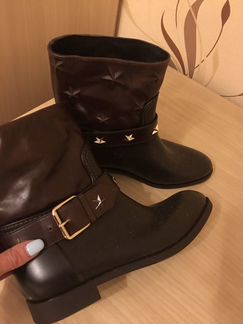 Итальянские Сапоги -Кожа - каучук