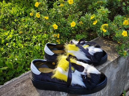 Модные женские яркие кеды италия