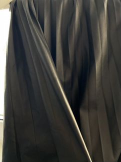 Плиссированная юбка из экокожи