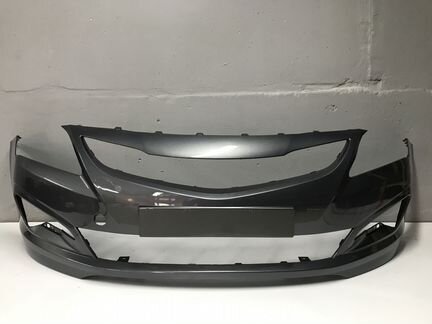 Бампер передний в цвет серый Хендай Солярис 14-17