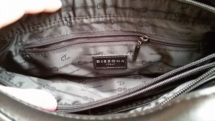 Сумка кожаная, черная Dissona (Italy)