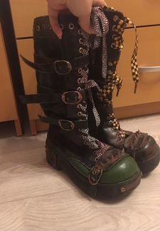 Сапоги постапок панк берцы на платформе