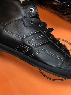 Hermes кожаные высокие кеды на меху 45 р