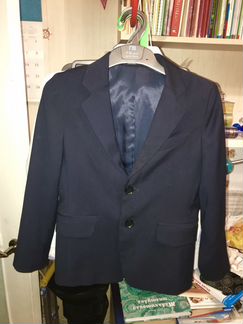 Синий костюм на мальчика 122-128 пиджак и 2 брюк