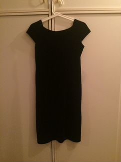 Платье чёрное бархатное,размер S