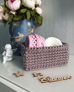 Корзина вязаная