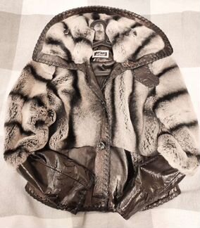 Куртка кожаная меховая шиншилла