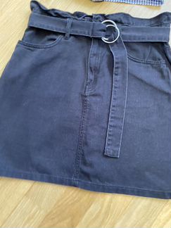 Джинсовая юбка и рубашка