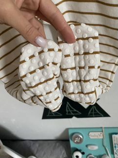 Пижама утепленная новая LaRedoute 86cм(полосатая)