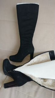 Сапоги замшевые