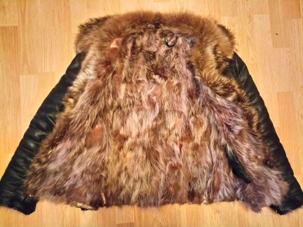 Зимняя кожаная куртка