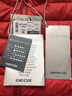Новый легкий мужской пуховик Geox 46 р