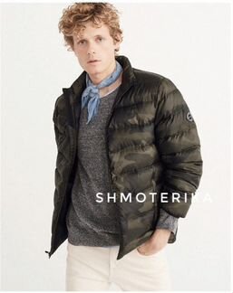Abercrombie Fitch пуховик стёганый камуфляж 126гр