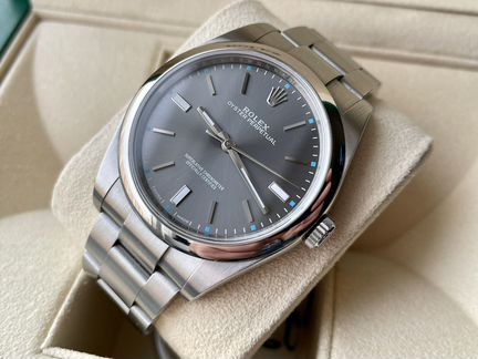 Rolex Oyster Perpetual Dark Rhodium 39mm