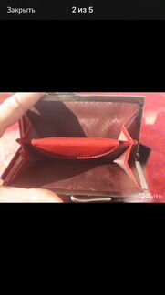 Кошелек Италия Capica новый кожаный красный малень