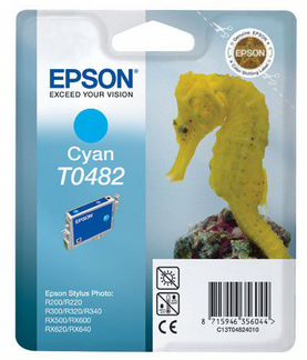 Катридж Epson T0482 Cyan струйный голубой