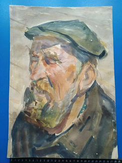 Картина акварель старая