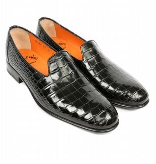 Лоферы Santoni из кожи крокодила.Италия.Оригинал
