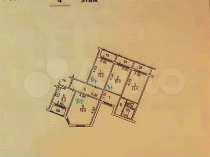 4-к квартира, 87.2 м², 8/12 эт.