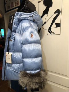 Куртка пуховик Moncler с чернобуркой 48/50